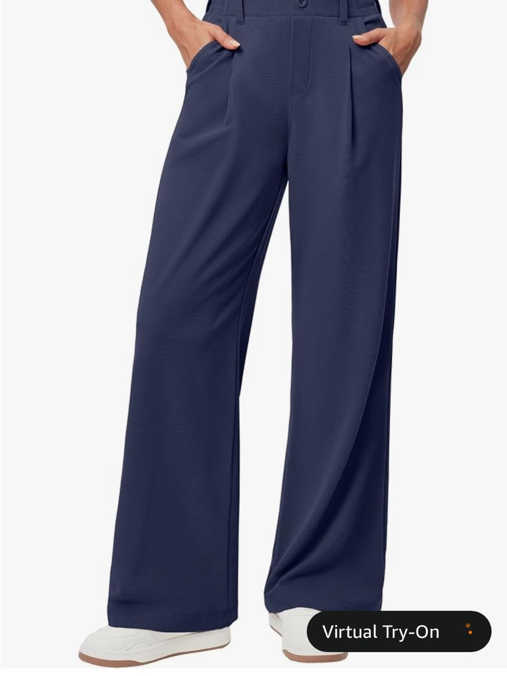 Wide Leg Navy Women's Pants